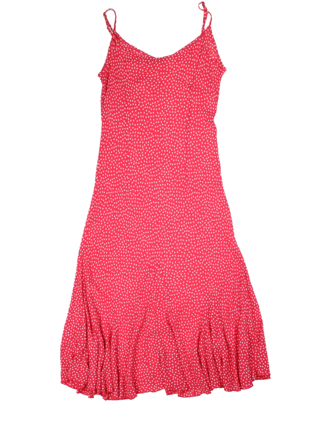 Y2K Red Polka Dot Midi Dress (Size S)