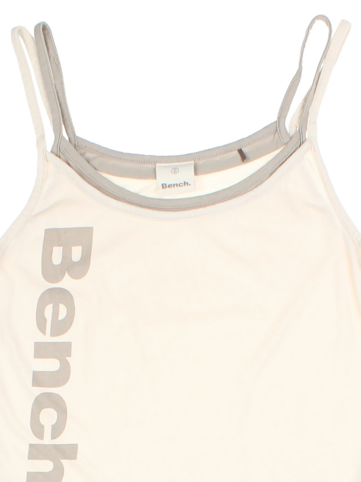 Y2K Bench Tan Layred Vest Top (Size S)