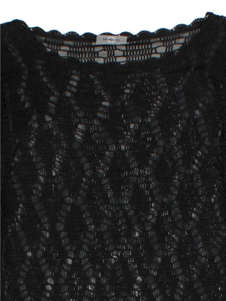 Y2K Black Lace 3/4 Sleeve Top (Size S)