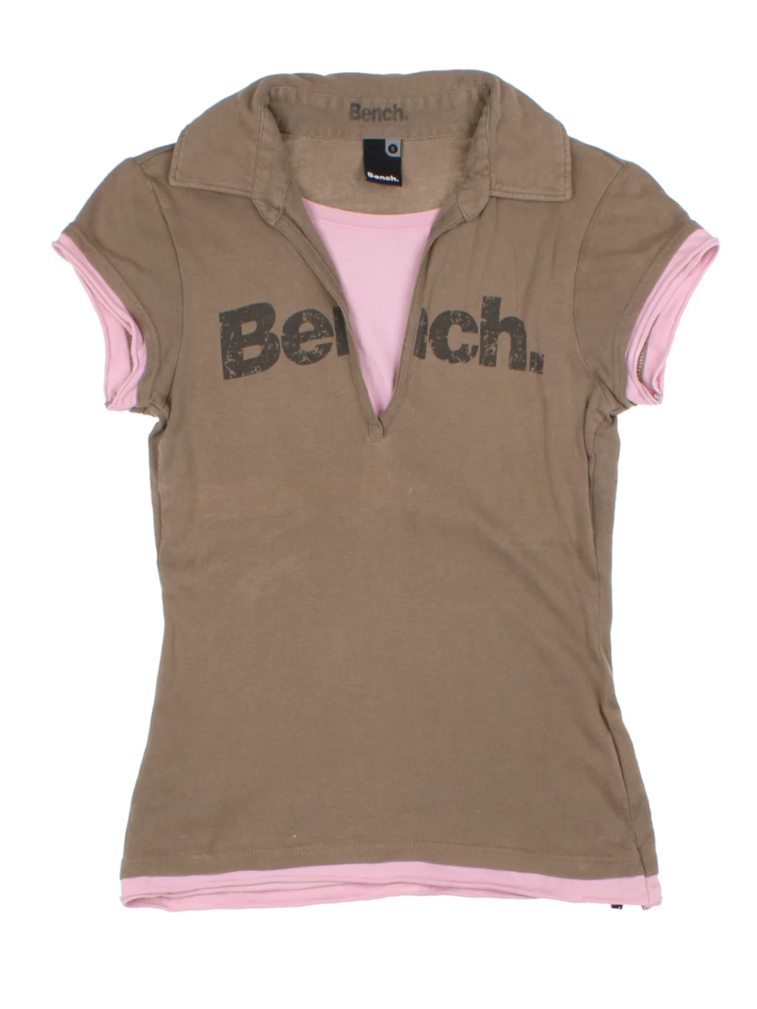 Y2K Bench Brown Polo Shirt (Size S)