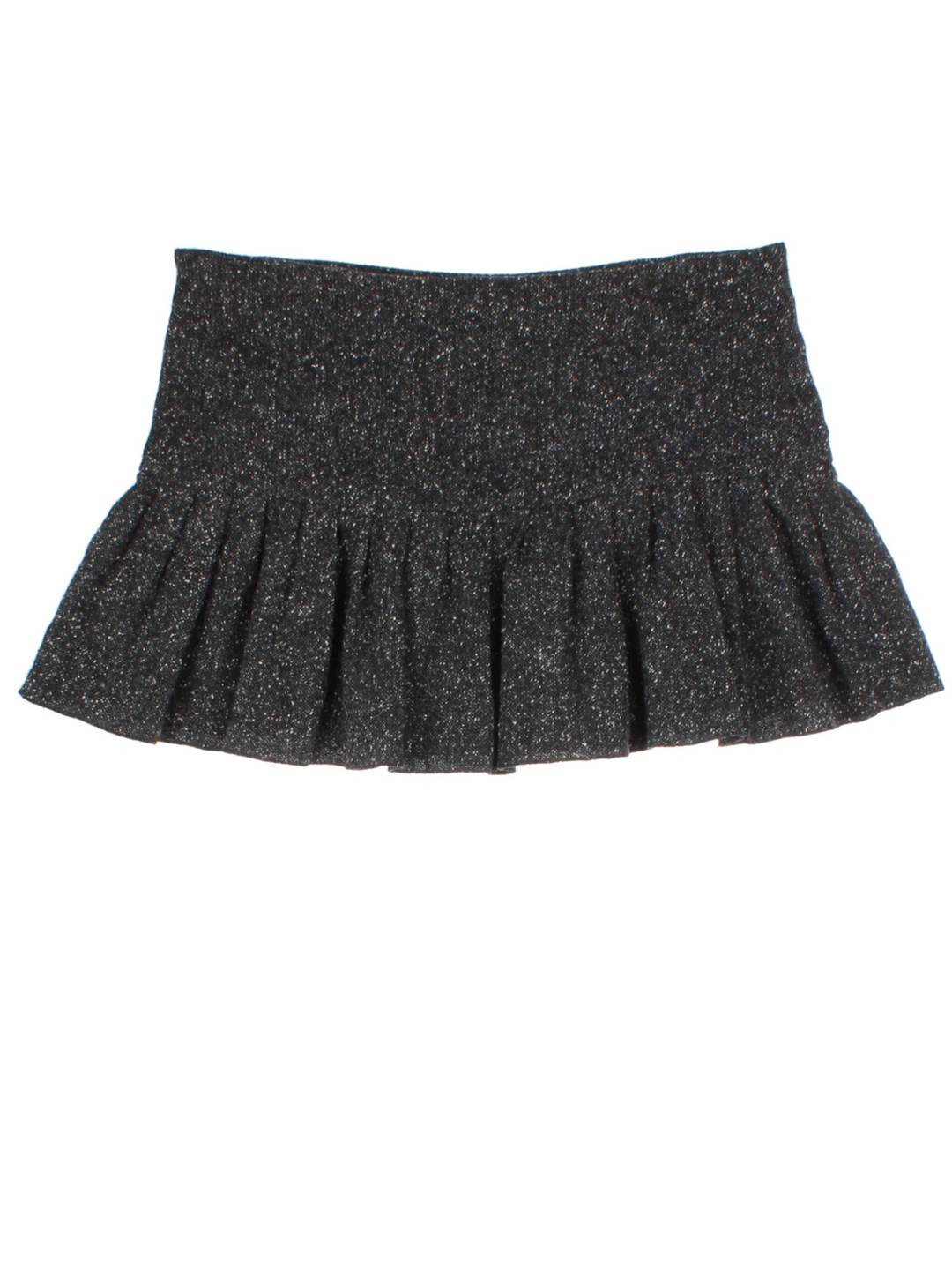 Y2K Grey Textured Pleated Mini Skirt (Size L)