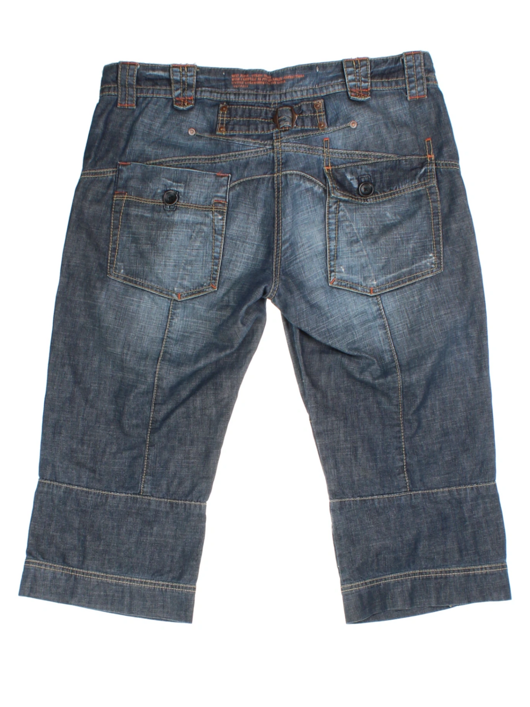 Y2K Blue Cropped Capri Jeans (Size L)