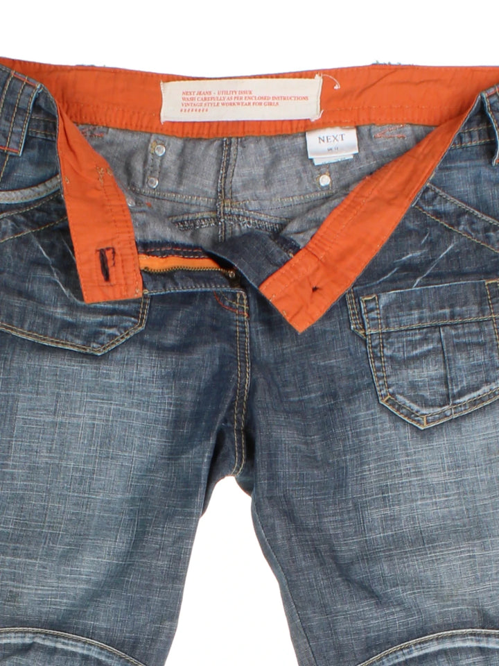 Y2K Blue Cropped Capri Jeans (Size L)