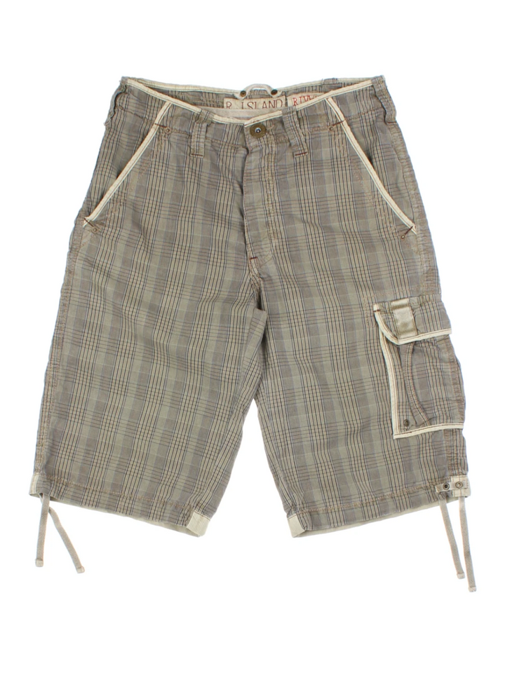 Y2K Brown Cotton Cargo Shorts (Size M)