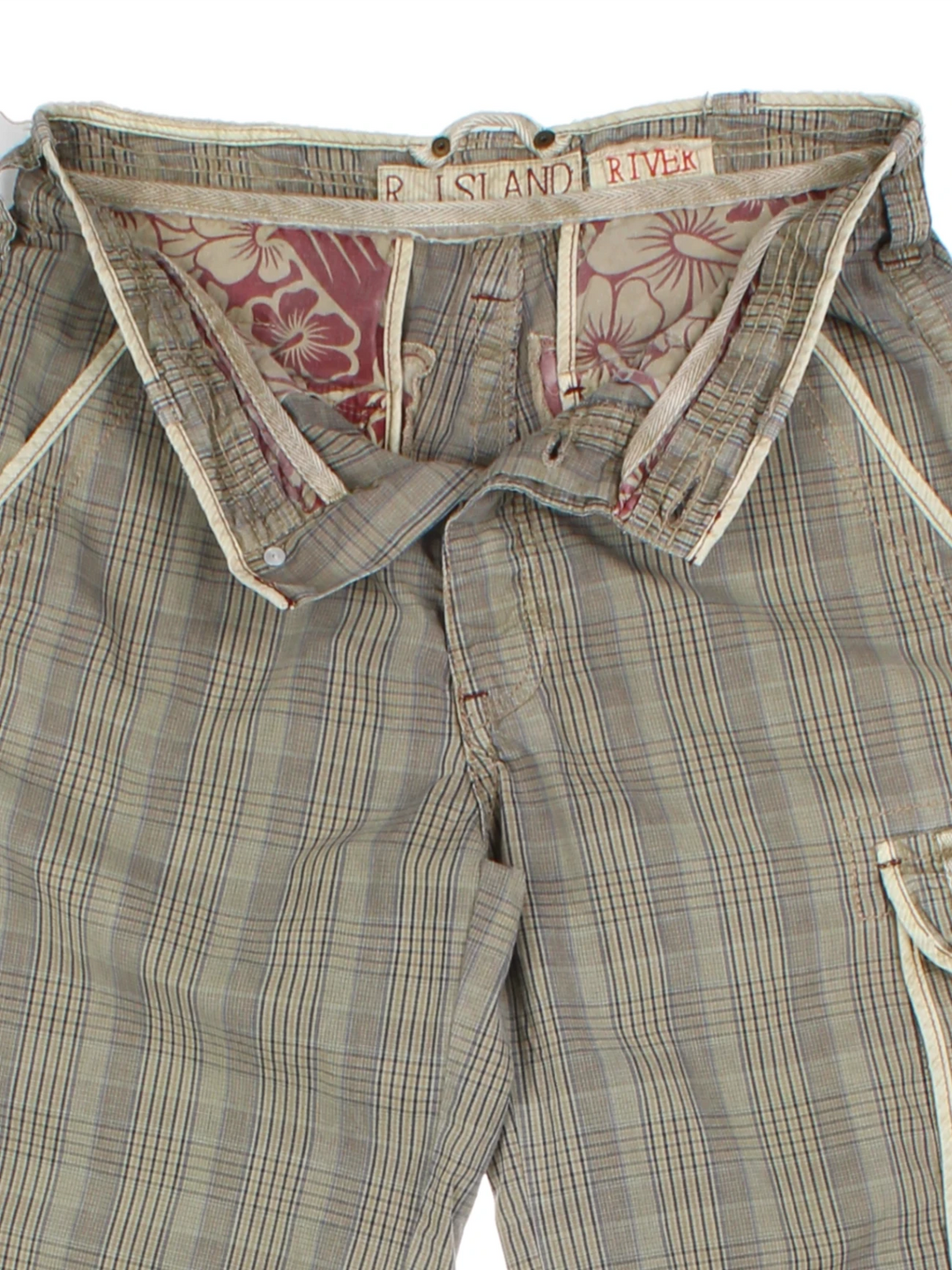 Y2K Brown Cotton Cargo Shorts (Size M)