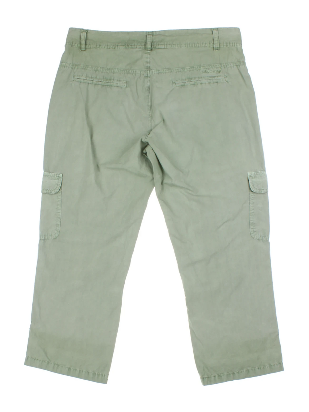Y2K Green Cargo Capri Trousers (Size L)