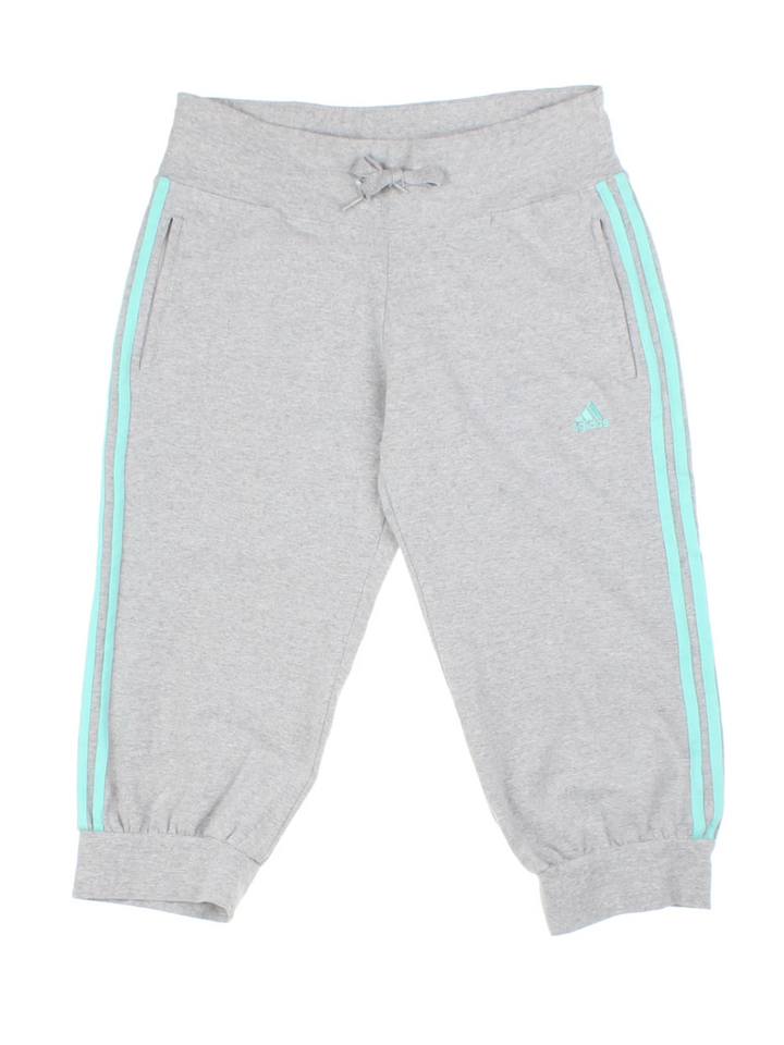 Y2K Adidas Grey Capri Tracksuit Bottoms (Size M)