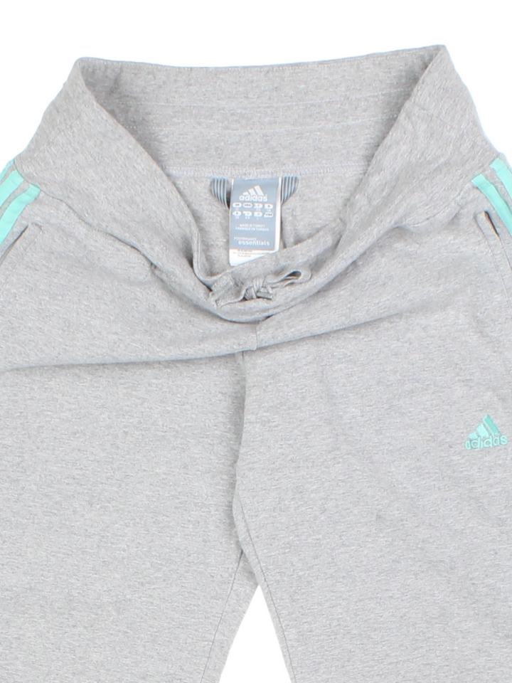 Y2K Adidas Grey Capri Tracksuit Bottoms (Size M)