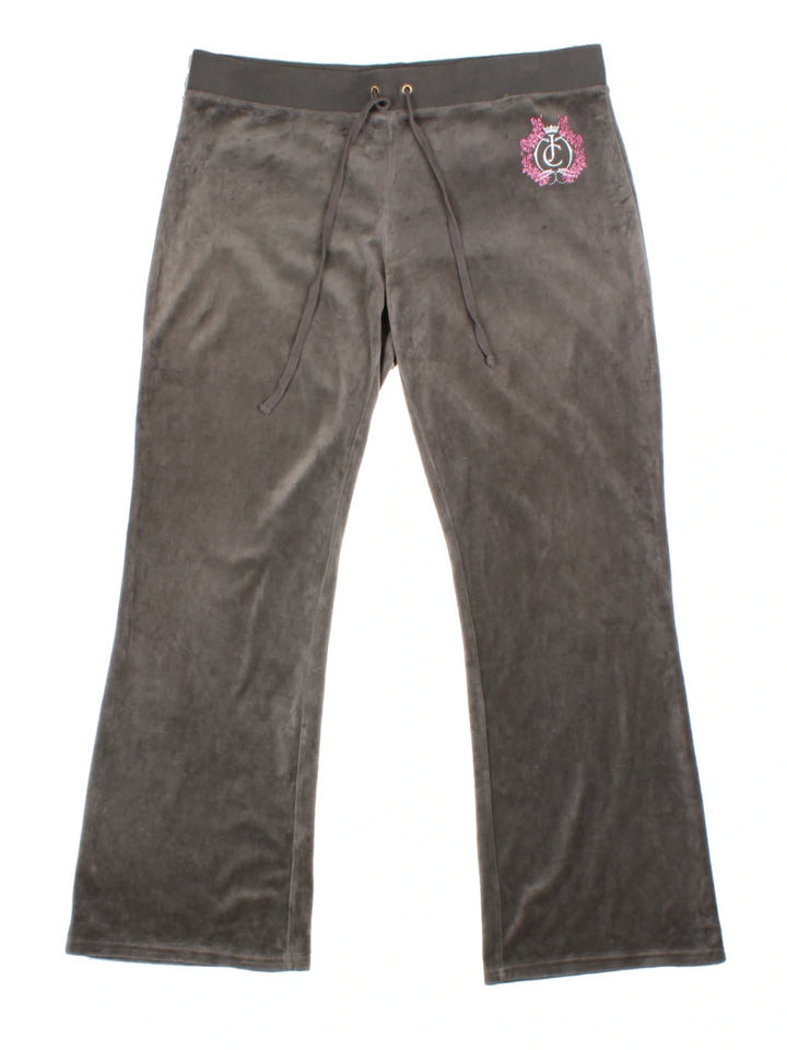 Y2K Juicy Couture Brown Velour Tracksuit (Size XL)