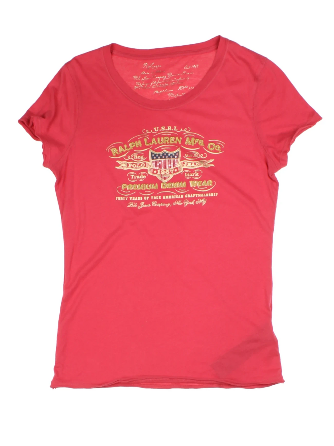Ralph Lauren Embellished Red Baby Tee (Size S)