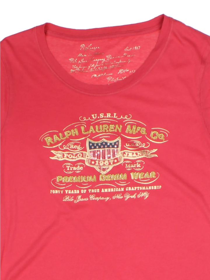 Ralph Lauren Embellished Red Baby Tee (Size S)