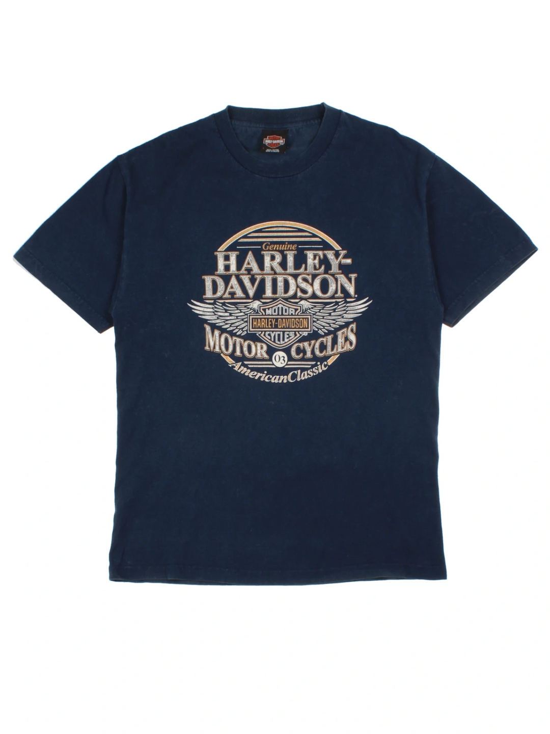 Harley-Davidson Hetren Navy Graphic T-Shirt (Size M)