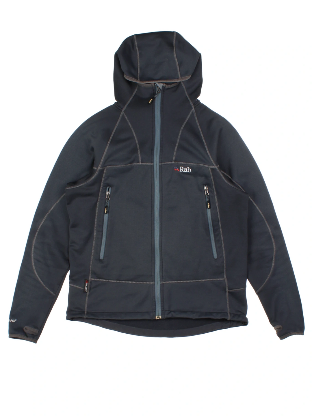 Rab Hooded Grey Fleece Jacket (Size L)
