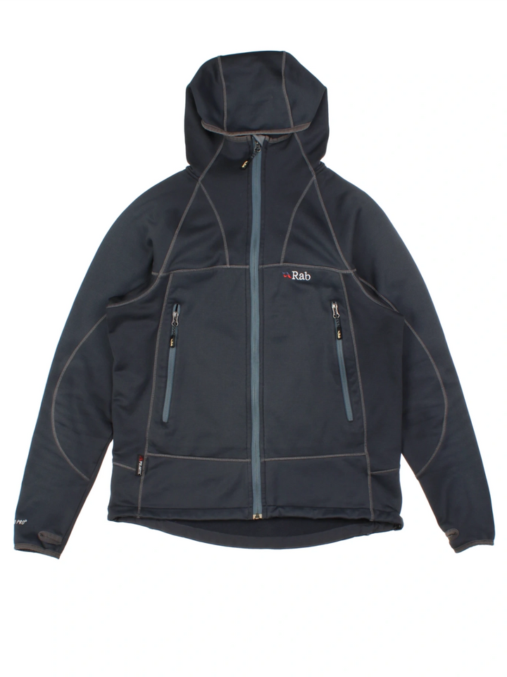 Rab Hooded Grey Fleece Jacket (Size L)