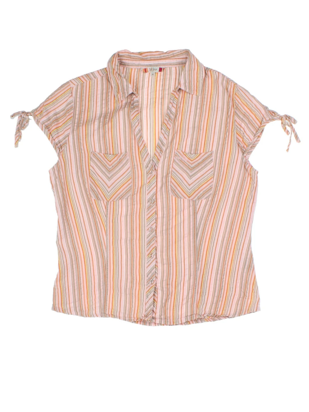 Y2K Pink Stripe Shirt (Size M)