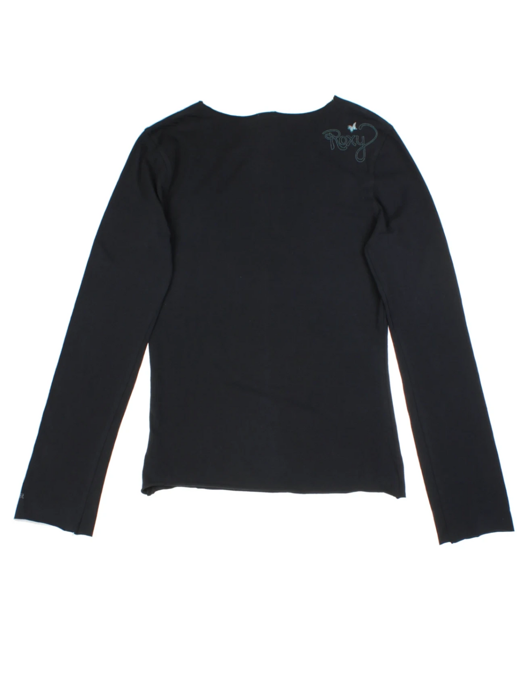 Y2K Roxy Black Long Sleeve Crew T-Shirt (Size M)