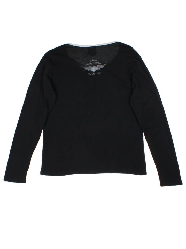 Harley-Davidson Black Long Sleeve Top (Size XL)