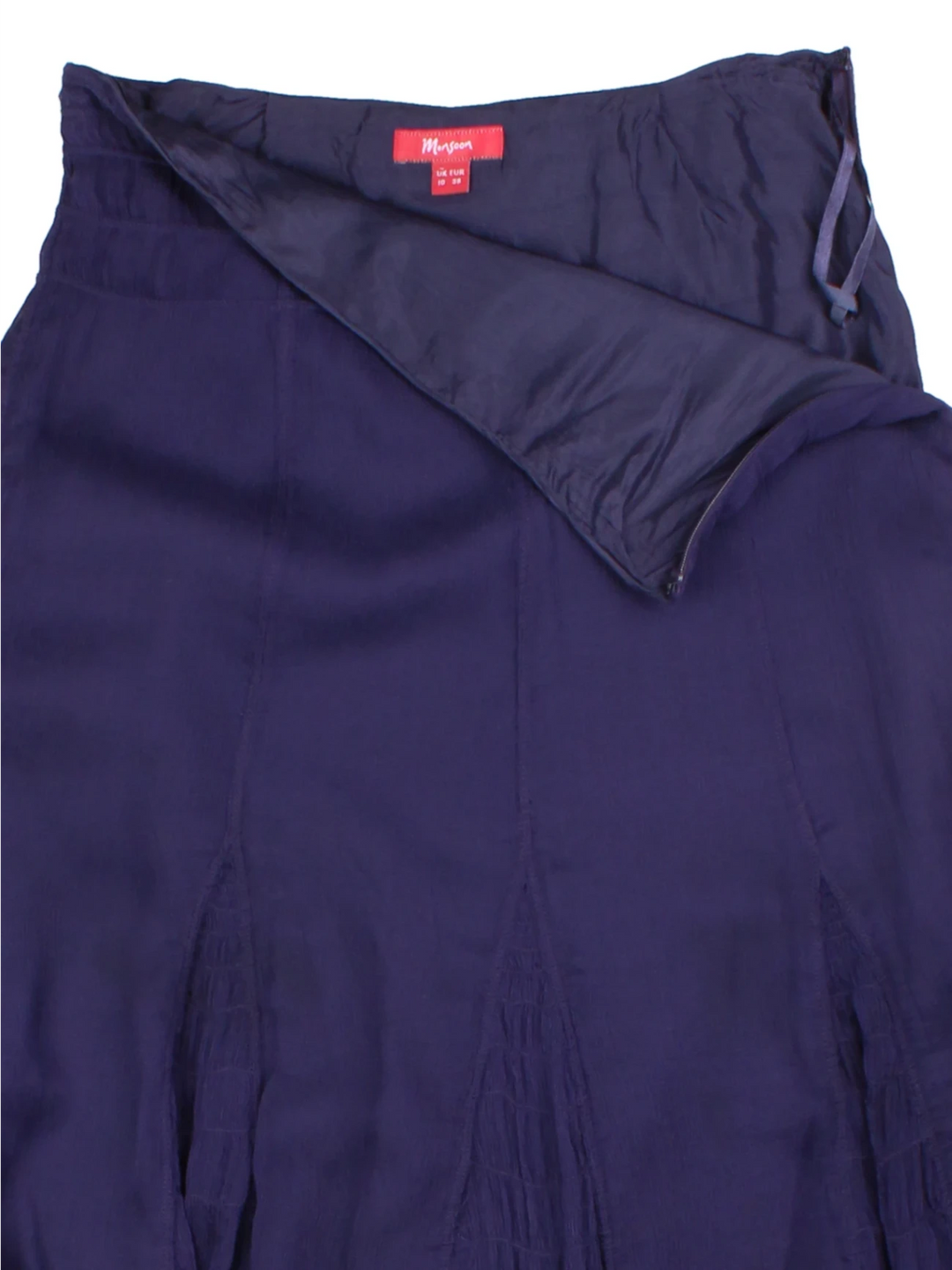 Y2K Layered Purple Silk Midi Skirt (Size M)