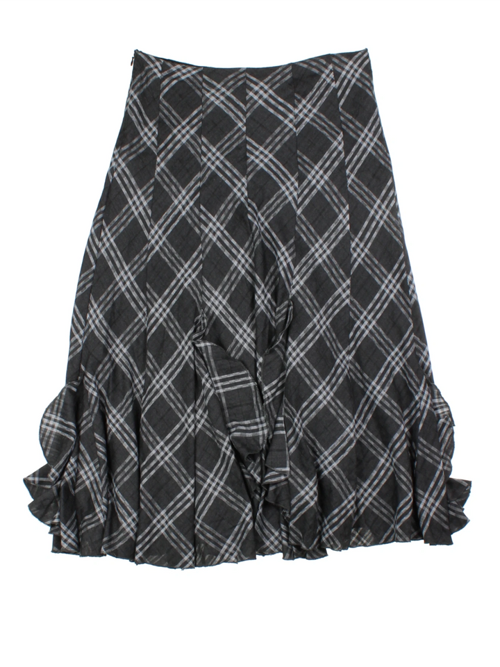 Y2K Per Una Checked Layered Midi Skirt (Size M)