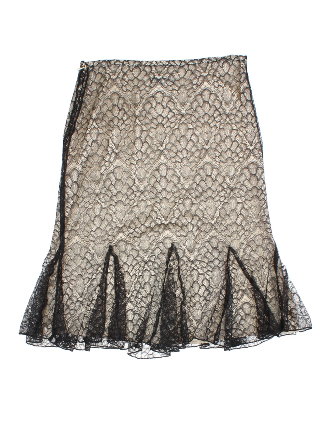 Y2K Coast Lace Black Mini Skirt (Size M)