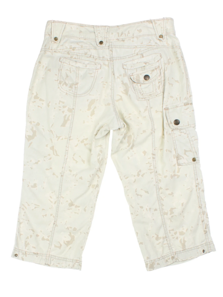 Y2K Grey Camo Cargo Capri Pants (Size M)