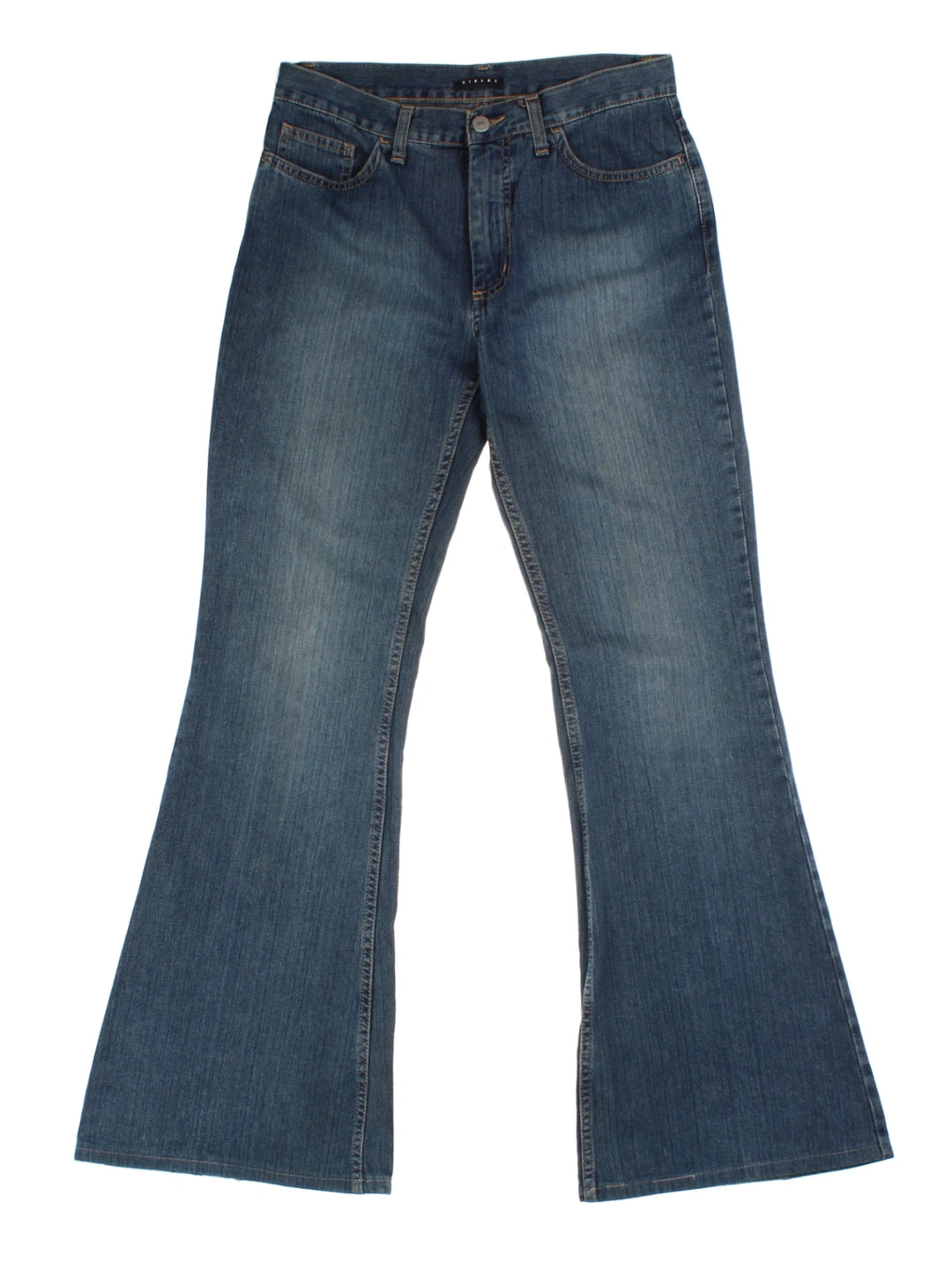 Y2K Sisley Blue Flared Jeans (Size M)