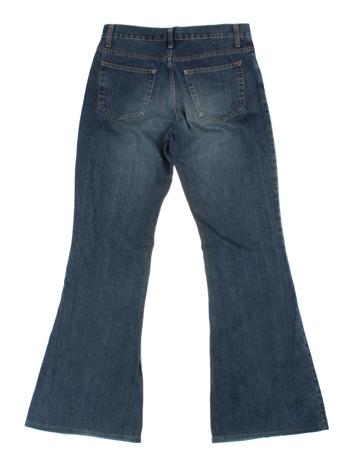 Y2K Sisley Blue Flared Jeans (Size M)