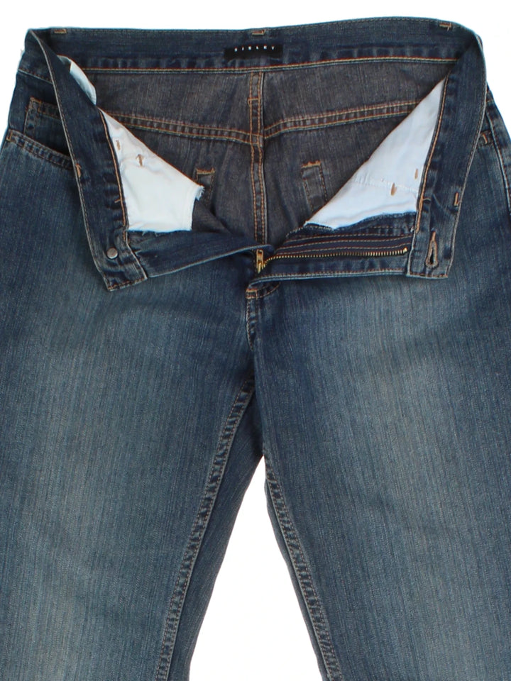 Y2K Sisley Blue Flared Jeans (Size M)