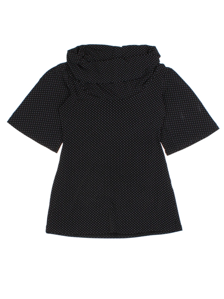 Y2K New Look Black Polka Dot Top (Size M)
