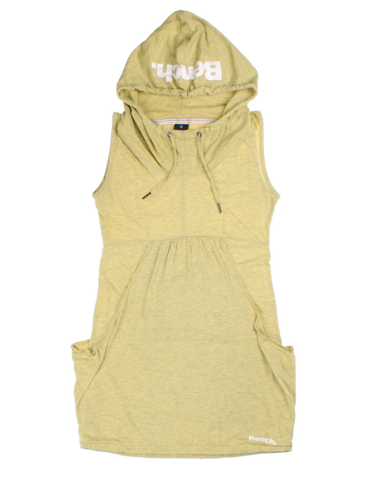 Y2K Bench Yellow Hooded Mini Dress (Size M)