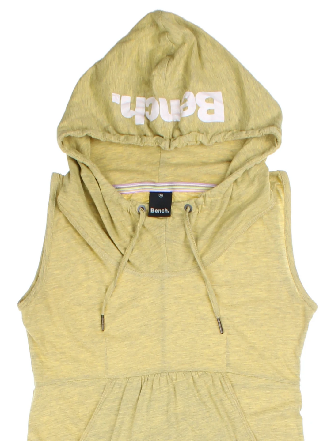 Y2K Bench Yellow Hooded Mini Dress (Size M)