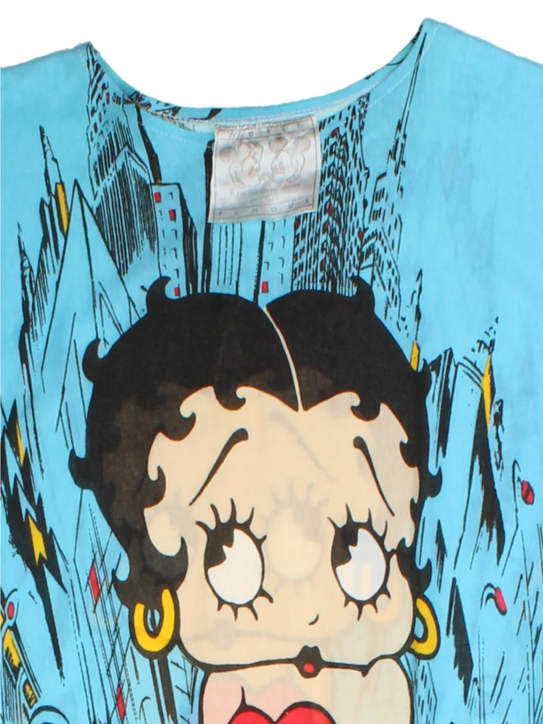 80's Betty Boop Graphic Blue Mini Dress (Size M)