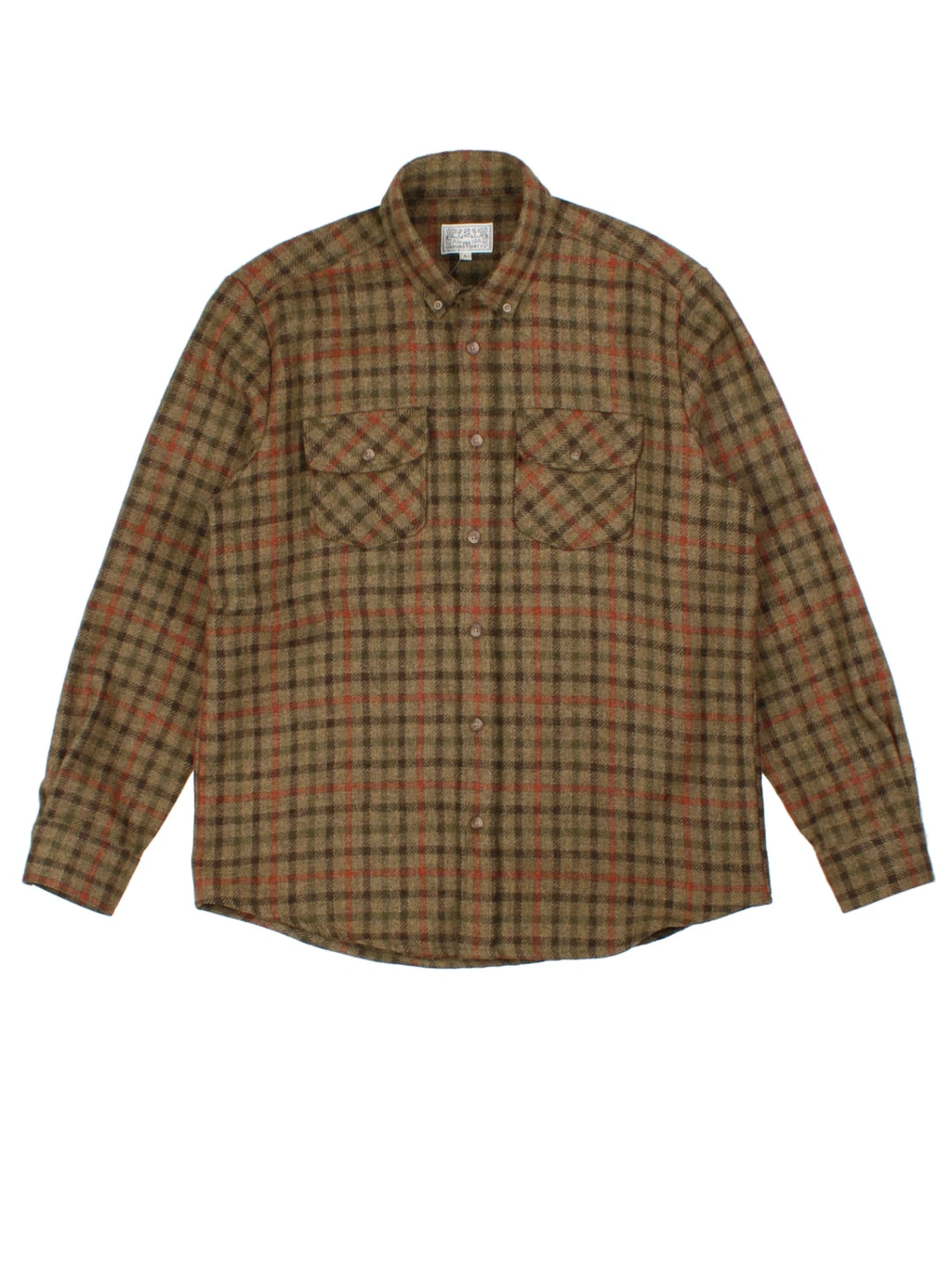 Vintage Brown Flannel Shirt (Size L)