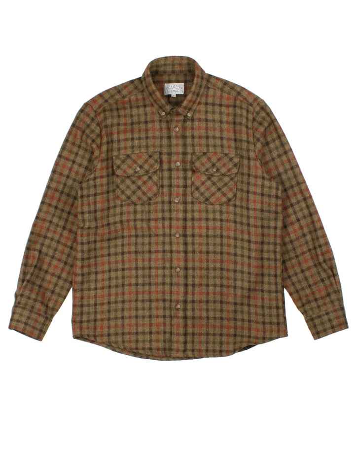 Vintage Brown Flannel Shirt (Size L)