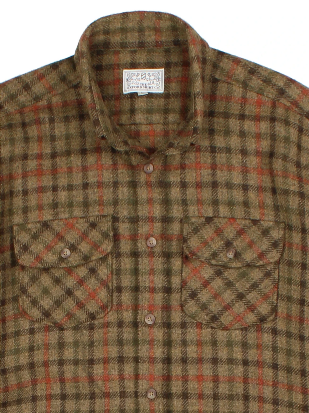 Vintage Brown Flannel Shirt (Size L)