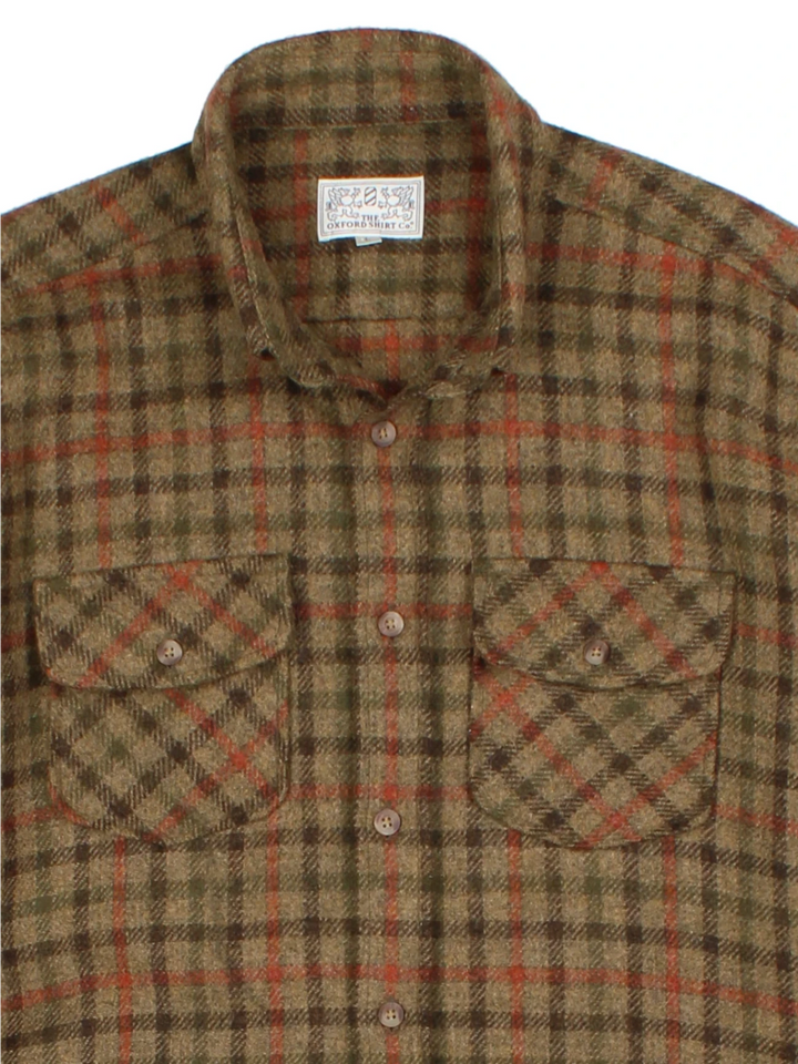 Vintage Brown Flannel Shirt (Size L)