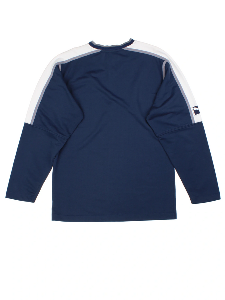 90s Puma Navy V-Neck Sweatshirt (Size M)