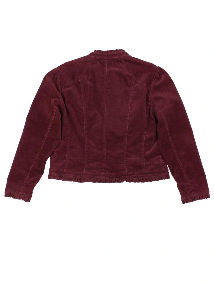 Laura Ashely Burgundy Corduroy Jacket (Size L)