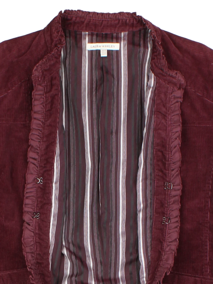 Laura Ashely Burgundy Corduroy Jacket (Size L)