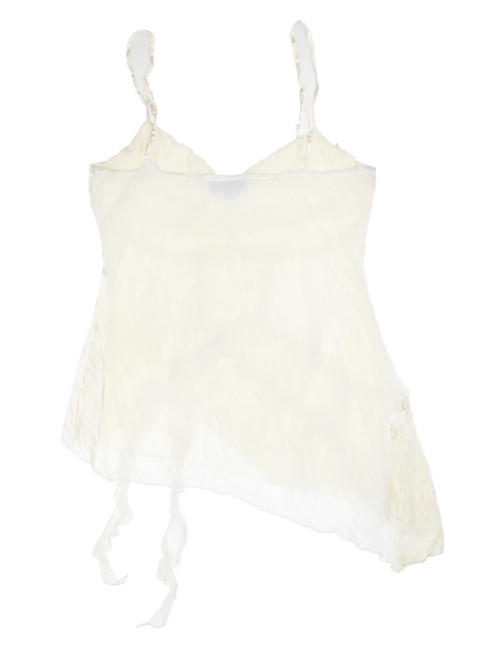 Y2K White Lace Layered Cami (Size M)