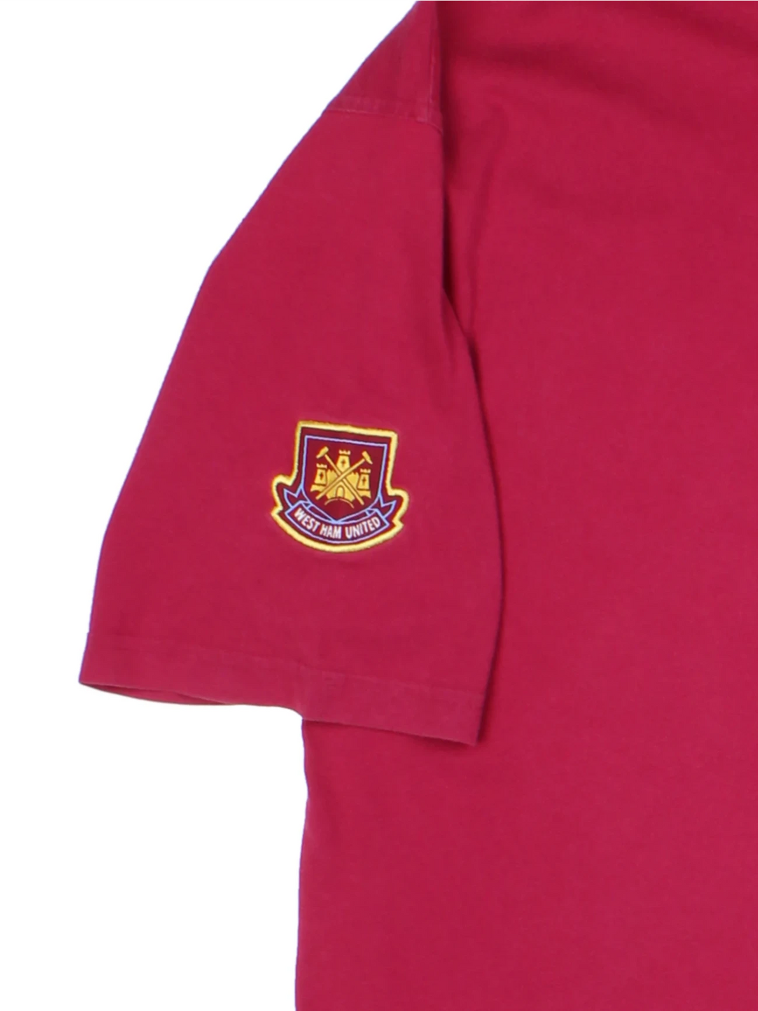 90s Fila West Ham Red Embroidered V-Neck T-Shirt (Size XL)