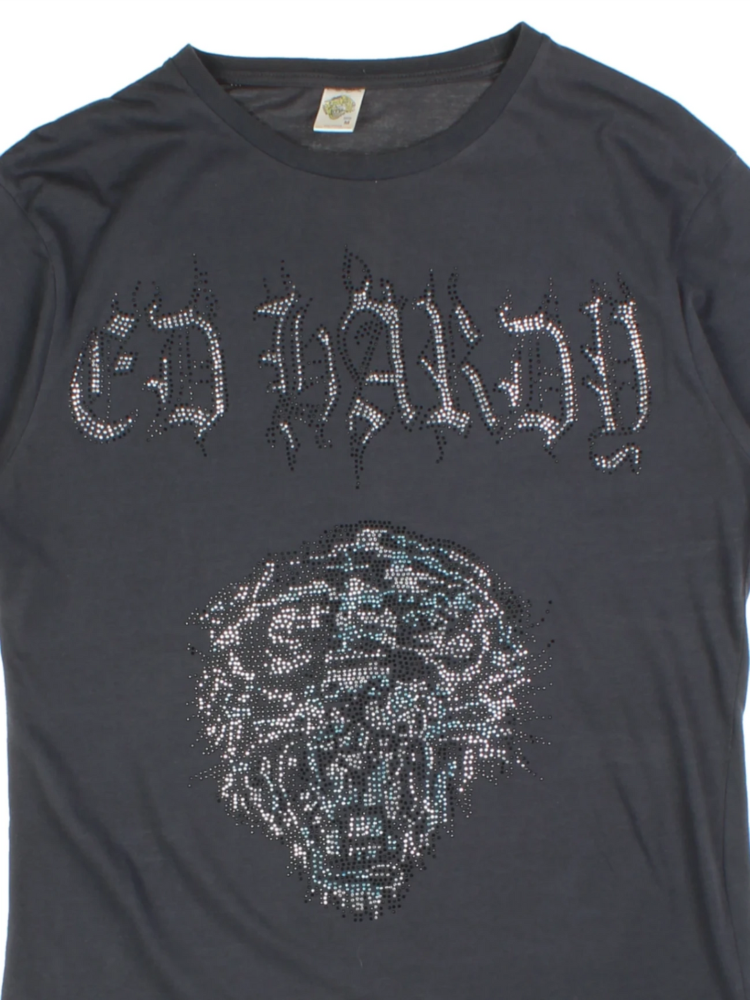 Y2K Ed Hardy Black Rhinestone T-Shirt (Size M)