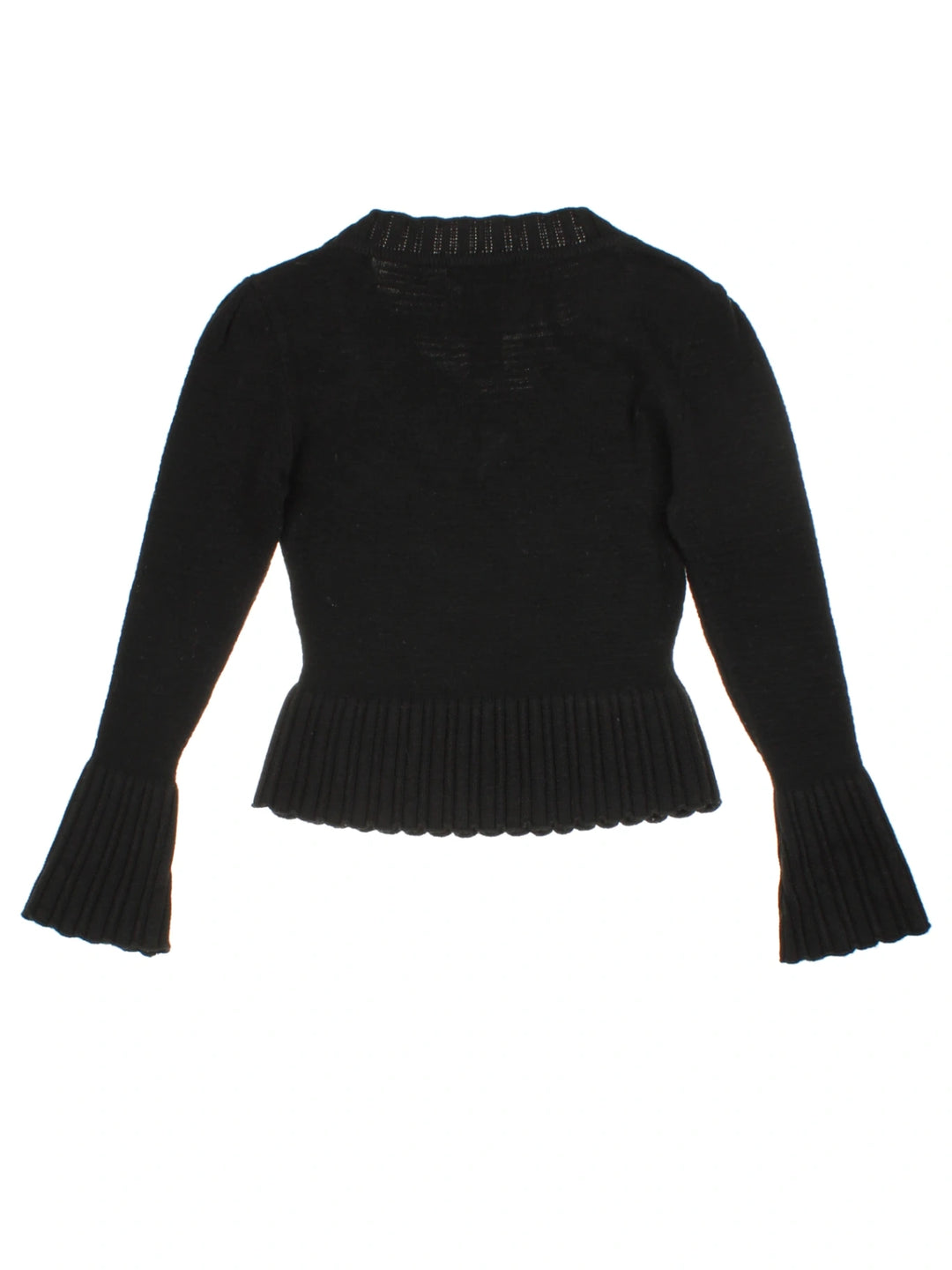 Y2K Morgan Black V-Neck Jumper (Size S)