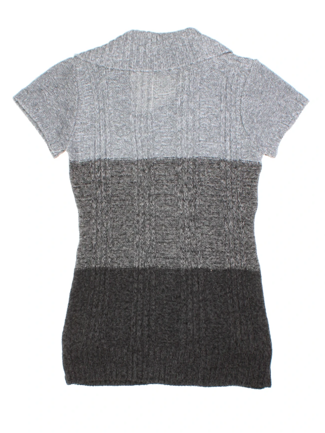 Y2K Grey Stripe Knit Tunic (Size L)