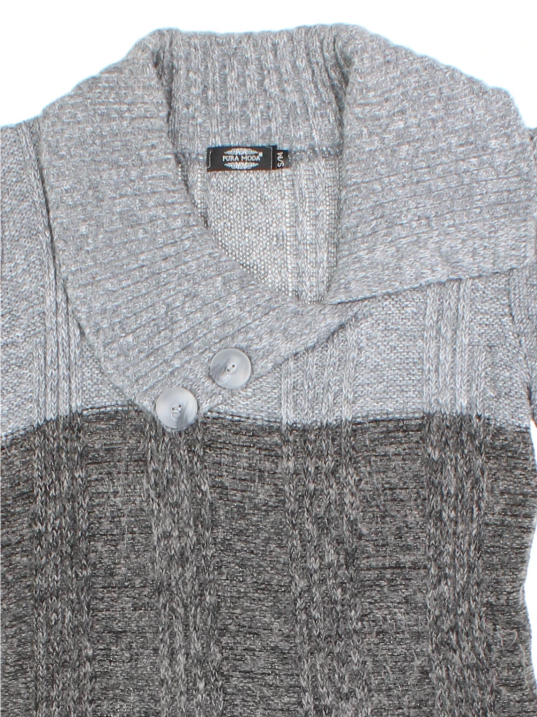 Y2K Grey Stripe Knit Tunic (Size L)