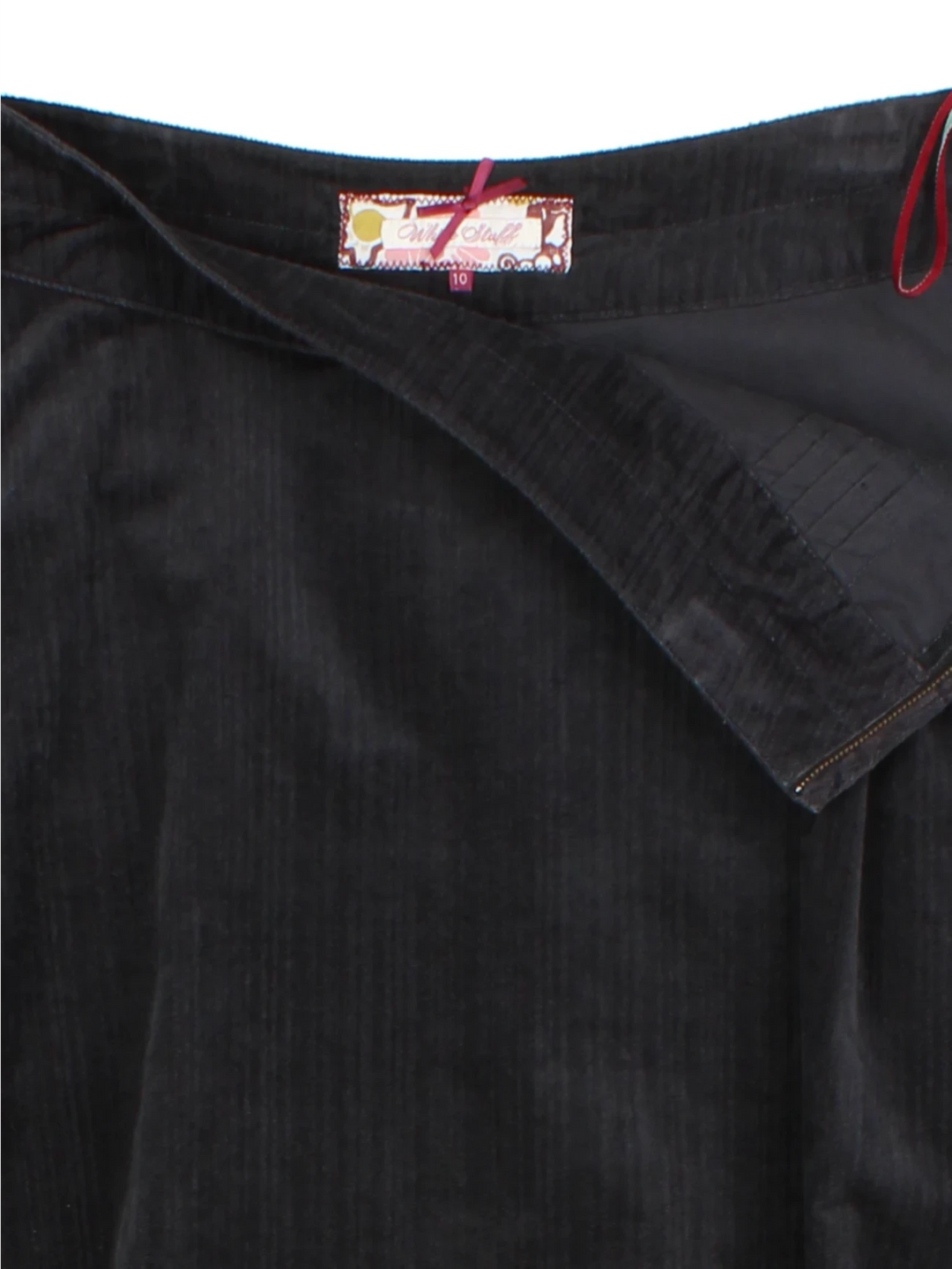 Y2K Grey Pleated Midi Skirt (Size M)