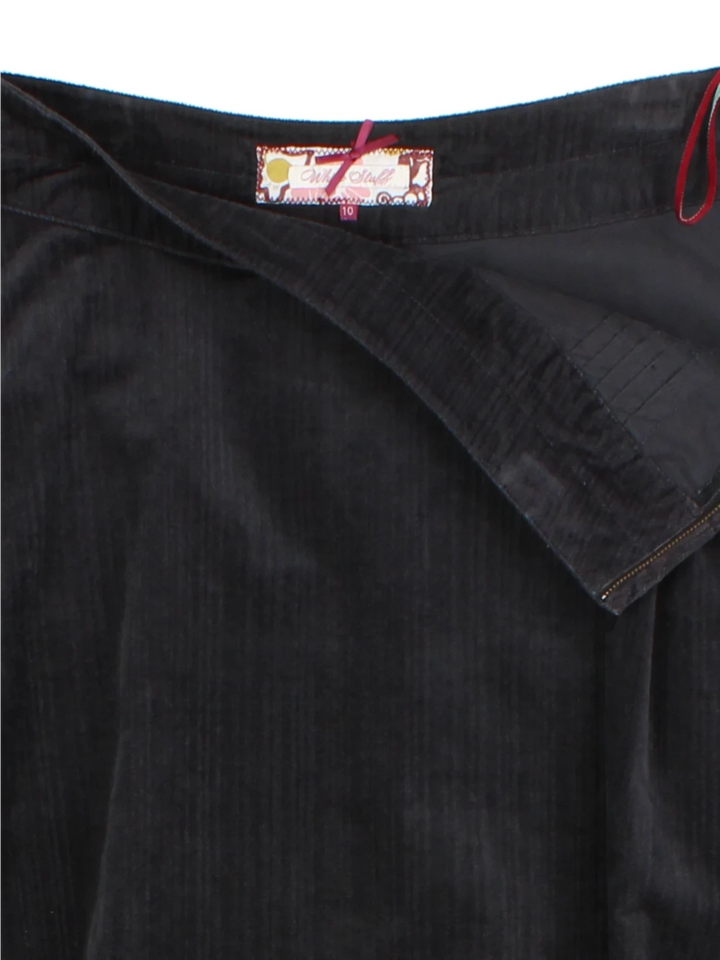 Y2K Grey Pleated Midi Skirt (Size M)