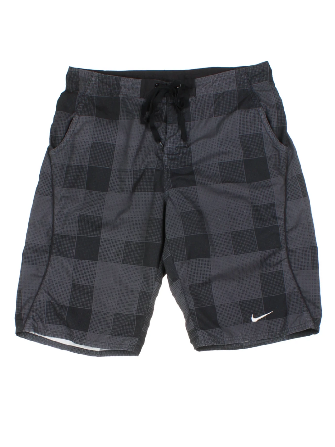 00's Nike Athletic Grey Checked Shorts (Size L)