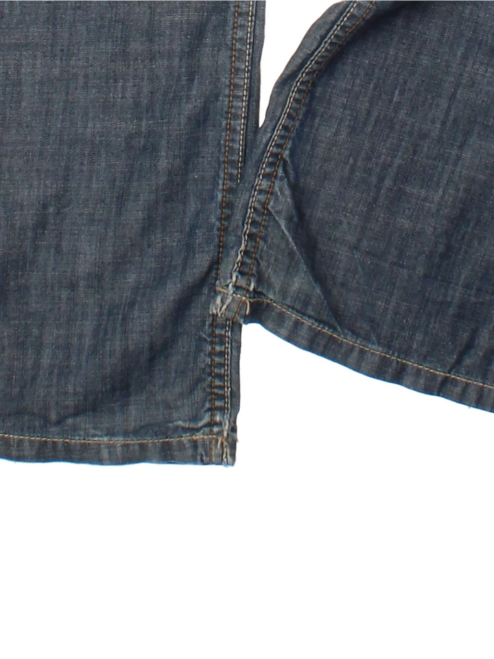 Y2K Blue Low Rise Cargo Jeans (Size XL)