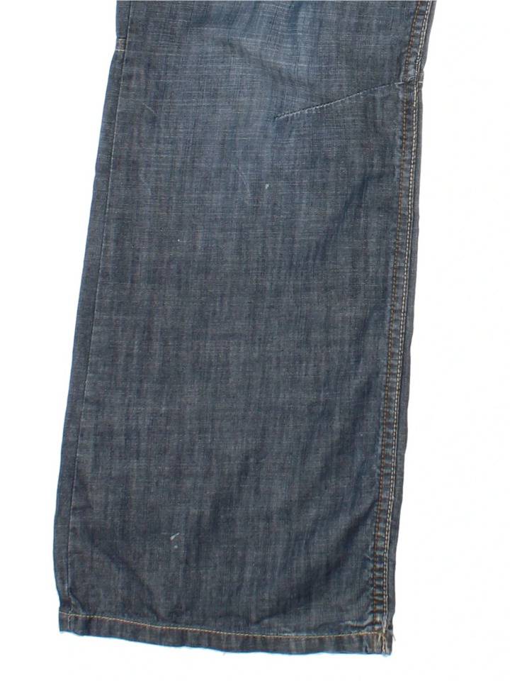 Y2K Blue Low Rise Cargo Jeans (Size XL)